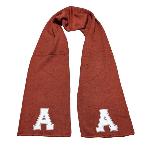 Unbranded Unisex Maroon Collegiate Varsity Font Monogram Knit Scarf - Picture 1 of 2